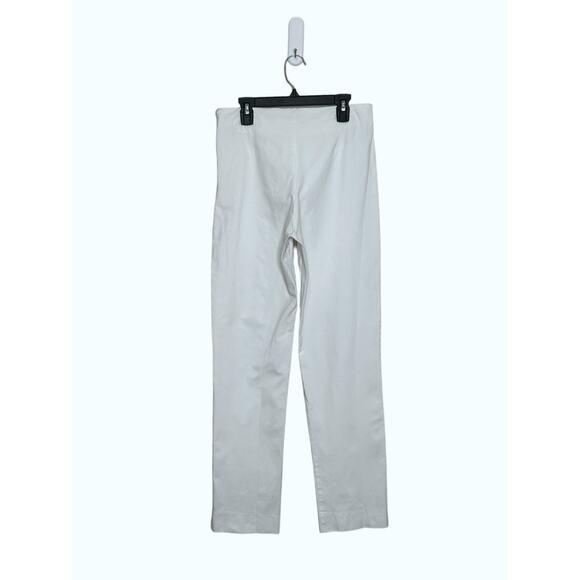 Charlotte Kellogg white straight legs flat front pants size 10 - Picture 6 of 10